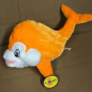 Orange Fish NWT Stuffed Animal  16" long polyester